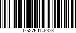 Código de barras (EAN, GTIN, SKU, ISBN): '0753759148836'