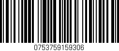 Código de barras (EAN, GTIN, SKU, ISBN): '0753759159306'