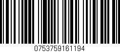 Código de barras (EAN, GTIN, SKU, ISBN): '0753759161194'