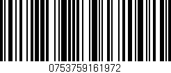 Código de barras (EAN, GTIN, SKU, ISBN): '0753759161972'