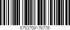 Código de barras (EAN, GTIN, SKU, ISBN): '0753759176778'