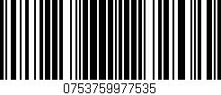 Código de barras (EAN, GTIN, SKU, ISBN): '0753759977535'