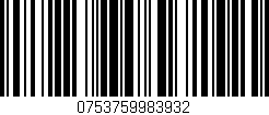 Código de barras (EAN, GTIN, SKU, ISBN): '0753759983932'