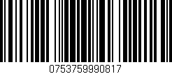 Código de barras (EAN, GTIN, SKU, ISBN): '0753759990817'