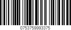 Código de barras (EAN, GTIN, SKU, ISBN): '0753759993375'