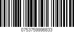 Código de barras (EAN, GTIN, SKU, ISBN): '0753759996833'