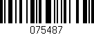 Código de barras (EAN, GTIN, SKU, ISBN): '075487'