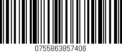 Código de barras (EAN, GTIN, SKU, ISBN): '0755863857406'