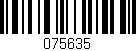 Código de barras (EAN, GTIN, SKU, ISBN): '075635'