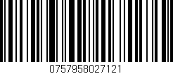 Código de barras (EAN, GTIN, SKU, ISBN): '0757958027121'