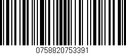 Código de barras (EAN, GTIN, SKU, ISBN): '0758820753391'