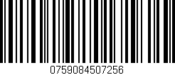 Código de barras (EAN, GTIN, SKU, ISBN): '0759084507256'