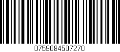 Código de barras (EAN, GTIN, SKU, ISBN): '0759084507270'