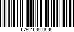 Código de barras (EAN, GTIN, SKU, ISBN): '0759108903989'