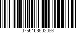Código de barras (EAN, GTIN, SKU, ISBN): '0759108903996'