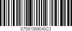 Código de barras (EAN, GTIN, SKU, ISBN): '0759108904023'