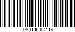 Código de barras (EAN, GTIN, SKU, ISBN): '0759108904115'