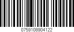 Código de barras (EAN, GTIN, SKU, ISBN): '0759108904122'