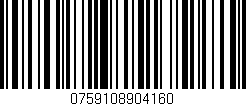 Código de barras (EAN, GTIN, SKU, ISBN): '0759108904160'