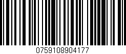 Código de barras (EAN, GTIN, SKU, ISBN): '0759108904177'