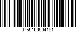 Código de barras (EAN, GTIN, SKU, ISBN): '0759108904191'