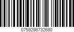 Código de barras (EAN, GTIN, SKU, ISBN): '0759298732680'