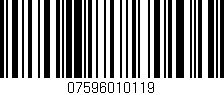 Código de barras (EAN, GTIN, SKU, ISBN): '07596010119'