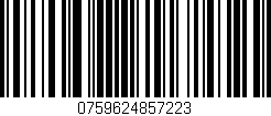 Código de barras (EAN, GTIN, SKU, ISBN): '0759624857223'