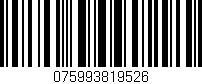 Código de barras (EAN, GTIN, SKU, ISBN): '075993819526'