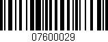 Código de barras (EAN, GTIN, SKU, ISBN): '07600029'