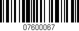 Código de barras (EAN, GTIN, SKU, ISBN): '07600067'