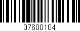 Código de barras (EAN, GTIN, SKU, ISBN): '07600104'
