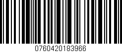 Código de barras (EAN, GTIN, SKU, ISBN): '0760420183966'