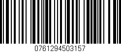 Código de barras (EAN, GTIN, SKU, ISBN): '0761294503157'