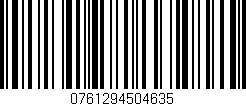 Código de barras (EAN, GTIN, SKU, ISBN): '0761294504635'