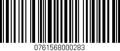 Código de barras (EAN, GTIN, SKU, ISBN): '0761568000283'