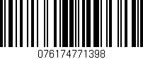 Código de barras (EAN, GTIN, SKU, ISBN): '076174771398'