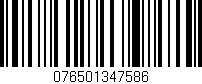 Código de barras (EAN, GTIN, SKU, ISBN): '076501347586'