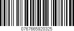 Código de barras (EAN, GTIN, SKU, ISBN): '0767665920325'