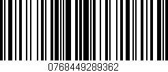 Código de barras (EAN, GTIN, SKU, ISBN): '0768449289362'