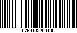 Código de barras (EAN, GTIN, SKU, ISBN): '0769493200198'