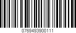 Código de barras (EAN, GTIN, SKU, ISBN): '0769493900111'