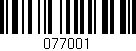 Código de barras (EAN, GTIN, SKU, ISBN): '077001'