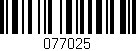 Código de barras (EAN, GTIN, SKU, ISBN): '077025'