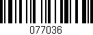 Código de barras (EAN, GTIN, SKU, ISBN): '077036'