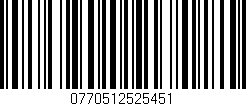 Código de barras (EAN, GTIN, SKU, ISBN): '0770512525451'