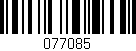 Código de barras (EAN, GTIN, SKU, ISBN): '077085'