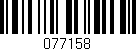Código de barras (EAN, GTIN, SKU, ISBN): '077158'