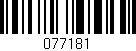 Código de barras (EAN, GTIN, SKU, ISBN): '077181'