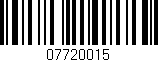Código de barras (EAN, GTIN, SKU, ISBN): '07720015'